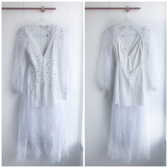 NWT For Love & Lemons All That Glitters Star Dress - Picture 3 of 8